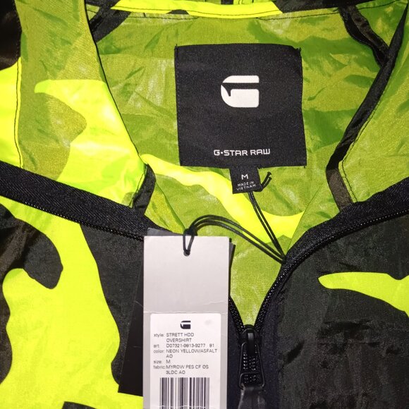 G- STAR RAW MEN'S STRETT HOODED OVERSHIRT JACKET - Picture 6 of 9